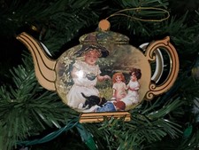 Vintage 1993 Tea Set with Container Miniature  B.Shackman Company Ornament 2177