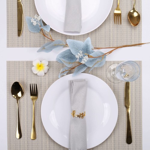 Thanksgiving Napkin Rings Set of 12 Gold Napkin Holder for Autumn Harvest Fes... - Picture 4 of 6