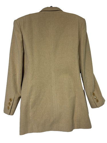 Escada By Margaretha Ley Women's Size 42 Tan Cashmere Wool Angora Blazer Jacket - Picture 2 of 12