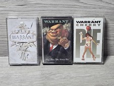 WARRANT Cassette Tape 80s Metal Glam Lot Of 3...