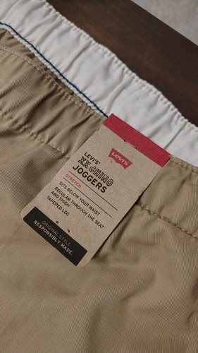 Levis XX Chino Jogger Pant Mens 5XL Cream Cuffed Ankle Stretch Twill - Picture 3 of 8