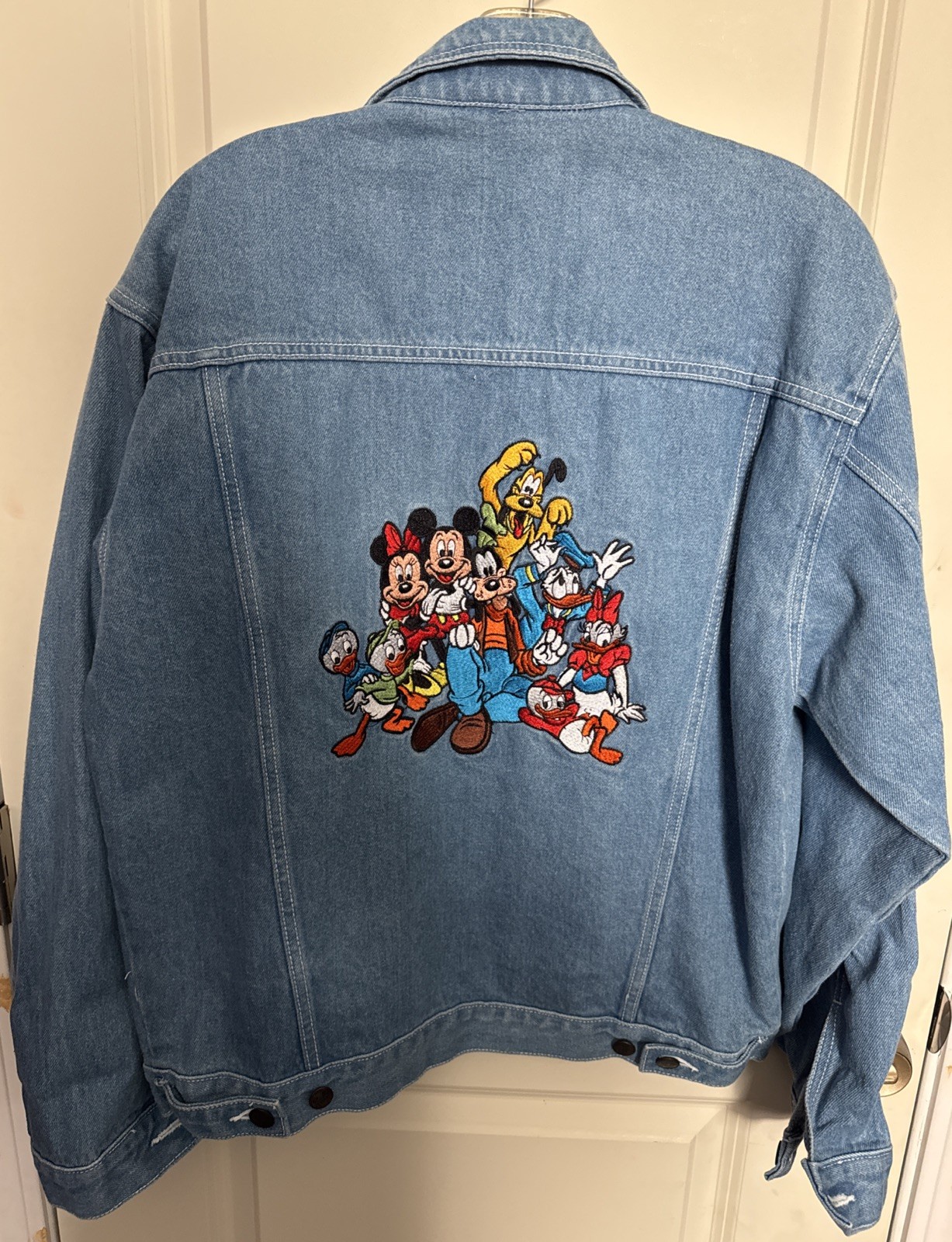 Vintage 90's Disney Mickey Mouse And Friends Jean Jacket Denim Size L - XL