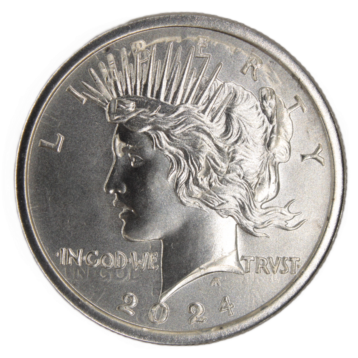 Overstrike #1 2024 Peace Silver Dollar; Kennedy 90% Half Coin