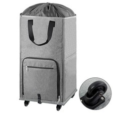 Laundry Hamper with Wheels, Large Rolling Laundry Basket with 4 Casters and 2...
