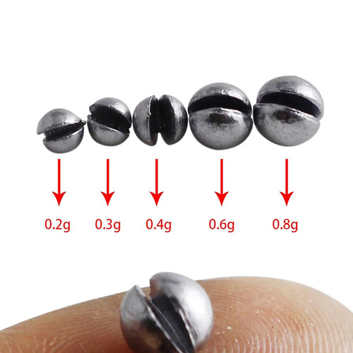 205 Teile Angelgewichte Sinkers Kit Blei Split Shot Angelschnur Sinker 5 Größen - Bild 4 von 6