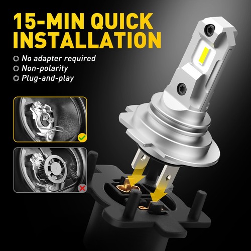 Waterproof CANBUS H7 Headlight LED High Low Light Bulb 6500K White 1-10Set - Picture 8 of 12