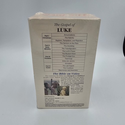 The Bible On Video Word for Word 4 VHS Tape The Gospel of Luke - New Sealed - Picture 3 of 4