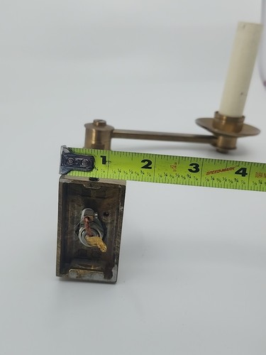 Vintage Mid Century Brass Swing Wall Mount Sconce Lamp Corded No Bulb - Picture 11 of 18