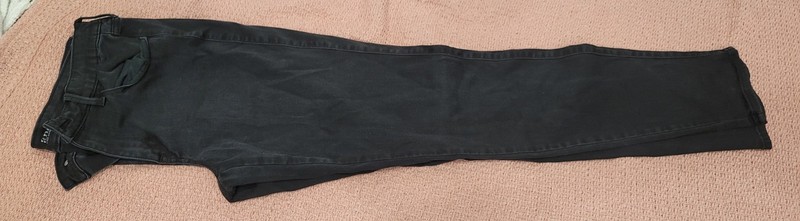 ana Women's Black Dark Wash Denim Jeans Slim Fit Mid Rise Straight 5-Pocket 12