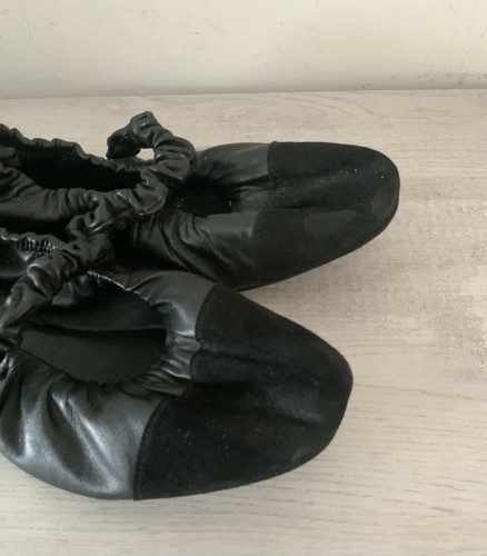 FREE PEOPLE MADELINE BALLET FLATS BLACK LEATHER 10 - Picture 3 of 6