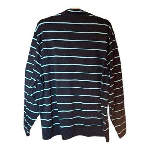 Maglione uomo Greg Norman Tasso Elba 1/4 zip blu navy e a righe acqua taglia 2XL - Foto 2 di 9