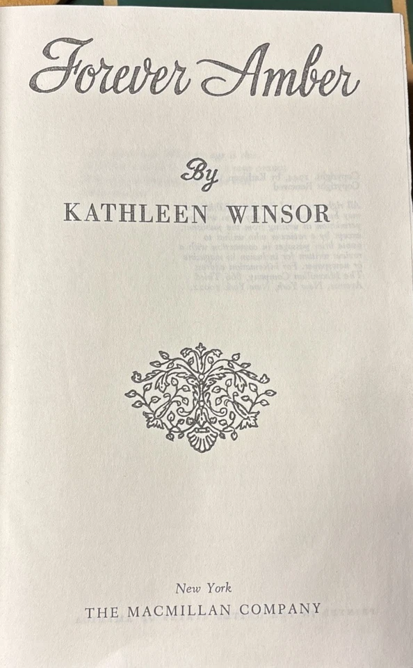 Forever Amber by Kathleen Winsor 1944 HC Foto 4 de 4