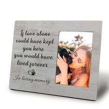 Dog  Cat Memorial Picture Frame, Loss of Pet Sympathy Gift - 4x6 In Loving M...