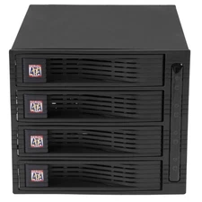 4 Drive 3.5in Trayless Hot Swap SATA Mobile Rack Backplane Startech HSB430SATBK