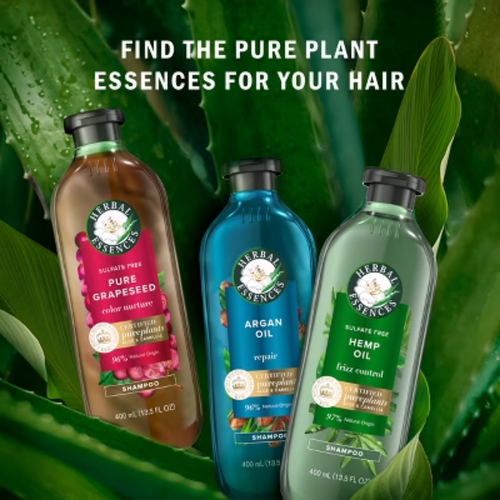 Herbal Essences Pure Plants Blend Argan Oil Color-Safe Shampoo,13.5 fl oz/2ct - Picture 12 of 13