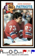 1979 Topps #485 John Hannah New England Patriots Vintage Football Card
