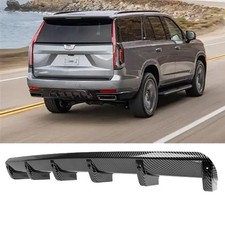 Carbon Fiber Look Rear Diffuser 6-fins Bumper Lip Spoiler For Cadillac Escalade Carbon Fiber Look Rear Diffuser 6-fins Bumper Lip Spoiler For Cadillac Escalade