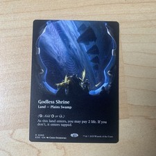 Godless Shrine ~ Borderless Full-art ~ Rare Land ~ MTG ~ Near-mint ~ EOE R0280