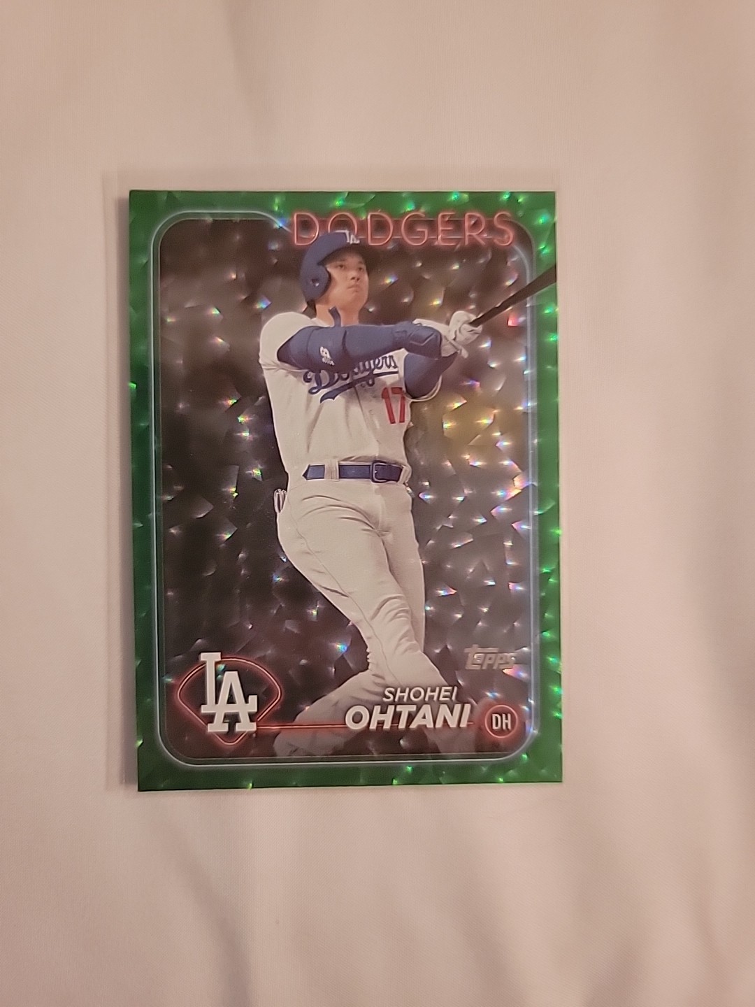 2024 Topps Series 2 SHOHEI OHTANI Green Crackle Foil /499 Dodgers #500