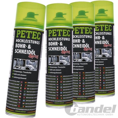 4x 500 ml 73050 PETEC BOHR & SCHNEIDOEL GEWINDESCHNEIDÖL KÜHLT SCHMIERT