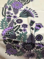 Jacqmar Vintage Scarf Green Purple Mint Floral 100% Silk Beautiful