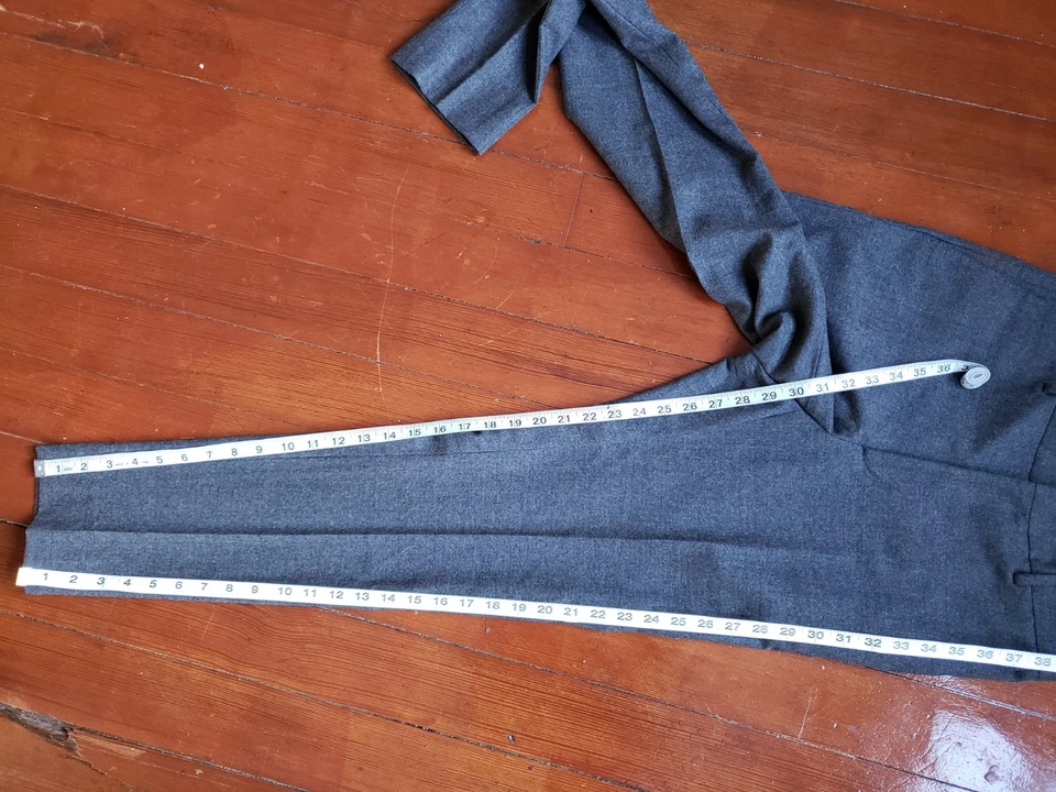 Burberry London Pants Mens EU 46 US 30 Gray Wool Slim Fit Made in Italy - Image 4 of 4