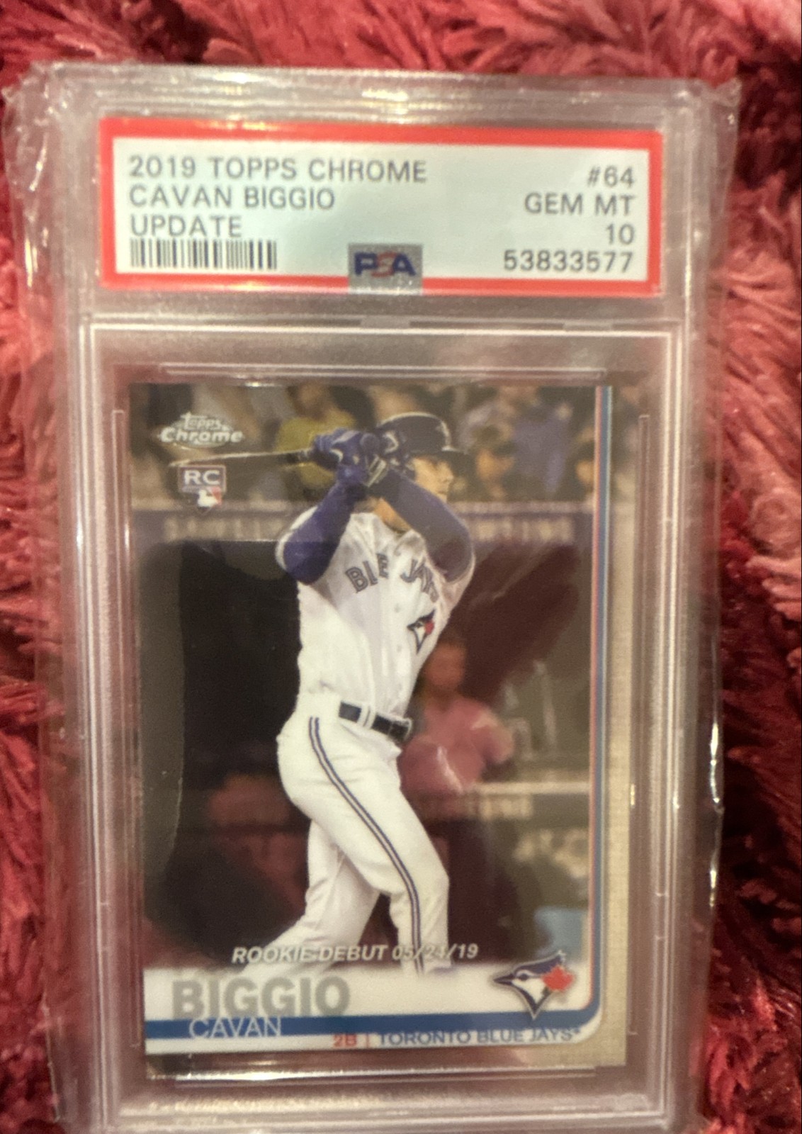 2019 Topps Chrome Update Series - Rookie Debut Cavan Biggio #64 (RC) PSA 10