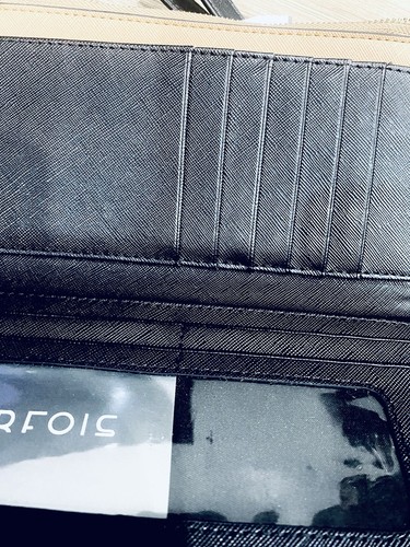 Portafoglio lungo multicolore Parfois più tasche zip superiore manico polso nuovo con etichette - Foto 5 di 6