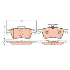 Satz Bremsbeläge Bremsklötze hinten für Opel Vectra C Z02 | 442517