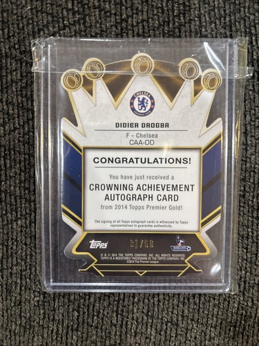 2014 Topps Premier Gold Didier Drogba Auto /50 Crowning Achievement #CAA-DD - Picture 2 of 2