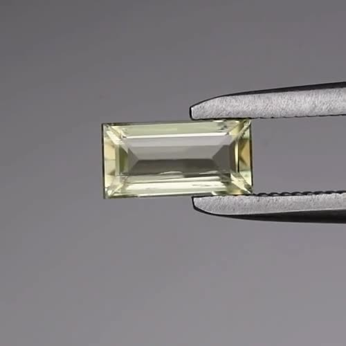 π 0.56ct 6.5x3.3mm VS Baguette Natural Color Change Diaspore - Turkey Gemstone - Video 1 of 1