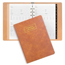 Refillable Address Book with Alphabetical Tabs for Christmas Cards Gift Track...