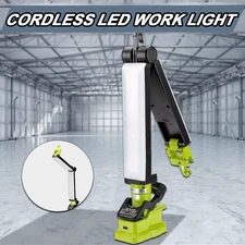 Cordless LED Work Light for Ryobi 18V Battery 30W 2400LM LED Camping Floodlight