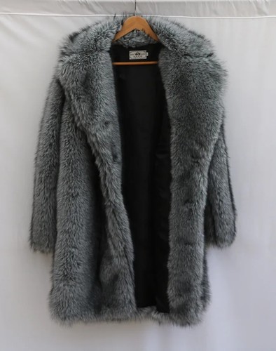 Herren Fuchspelzimitat langer Mantel Trendy Übergröße Winter dick warm Nerz Pelzmantel - Bild 8 von 19