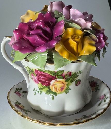 1962 Royal Albert Old Country Roses Musical Teacup – Excellent WORKING! - Picture 3 of 6