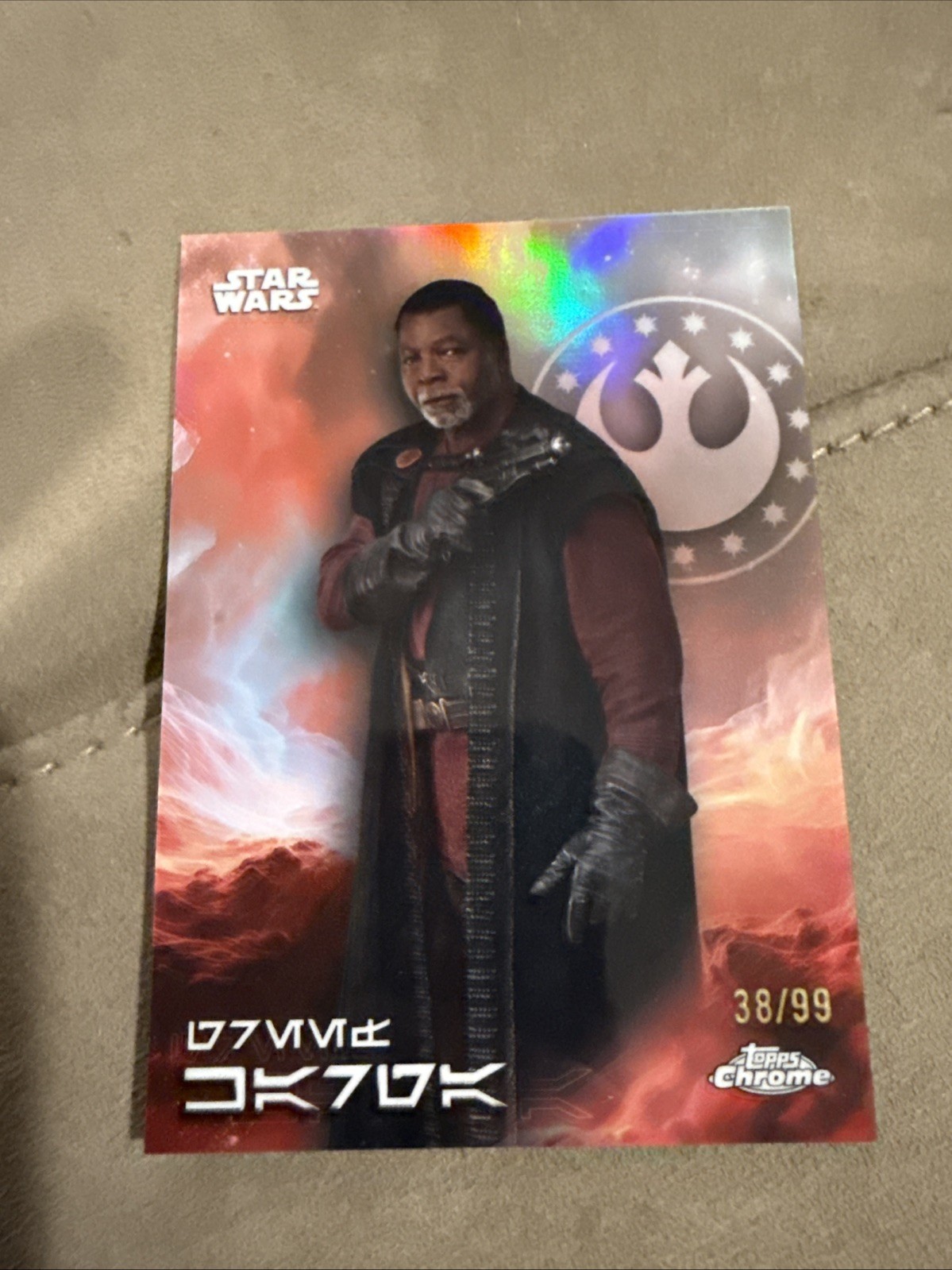 2025 Topps Chrome Star Wars Greef Karga Aurebesh /99