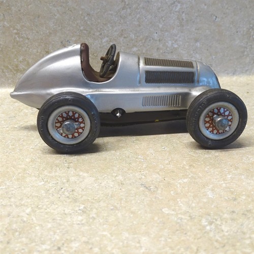 Vintage Schuco Studio Wind-Up Race Car +Box Papers, #1050 Open Wheel Boat Tail - Picture 6 of 14