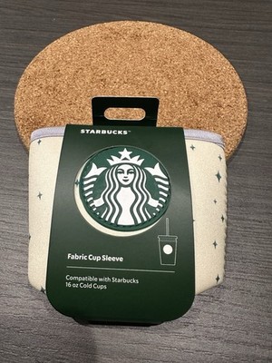 Disney Parks 2026 Starbucks Summertime Castle Mickey Ear Fabric Cup Sleeve 16 oz