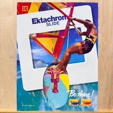 1990 Kodak Ektachrome Film Slide Wind Surfing Vintage Print Ad Photo Advert Art