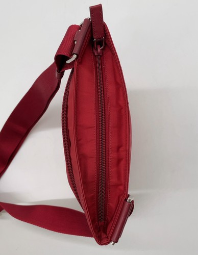 Authentic Prada Sacoche  Red Nylon Triangle Logo Plate Crossbody bag NS090853 - Picture 12 of 22