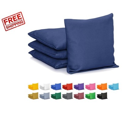 Canvas Cornhole Bean Bags Set of 4 - All-Weather Durable Fun in 16 Colors