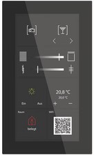 MDT KNX Glas Touch Smart Plus 6 Zoll, KNX Secure, RGBW-Hintergrundbeleuchtung fü