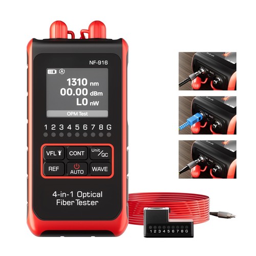 4in1 Optical Power Meter Wiring Wavelength Fiber Optic Tester Laser -60~+8dbm - Picture 2 of 15