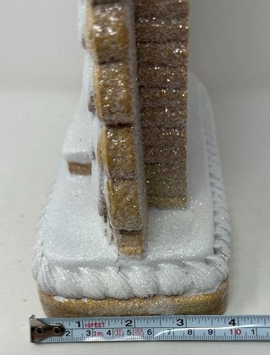 2D "Flach" Weiß Weihnachten Lebkuchen Dorfhaus, GROSS, 18", NEU - Bild 9 von 9