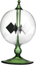 Green Solar Power Radiometer Crookes Solar Energy Spinning Vanes Glass Windmill