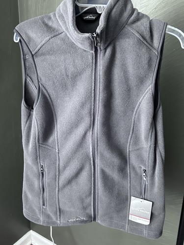 Eddie Bauer Women’s Full-Zip Fleece Vest Gray Size 2XL New with Tags