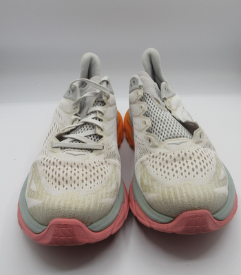 HOKA ONE ONE Clifton Edge Running Shoes Womens Size 10 White Pink