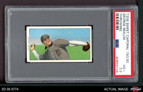 1909 T206 George Mullin Throwing Tigers VARIATION PSA 3.5 - VG+
