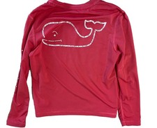 Vineyard Vines Girls 5 Pink Performance Swim Shirt Rash Guard Long Sleeve