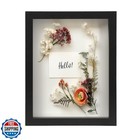 FrameWorks 8.5” x 11” Black Wooden Shadow Box Frame – Display Cas